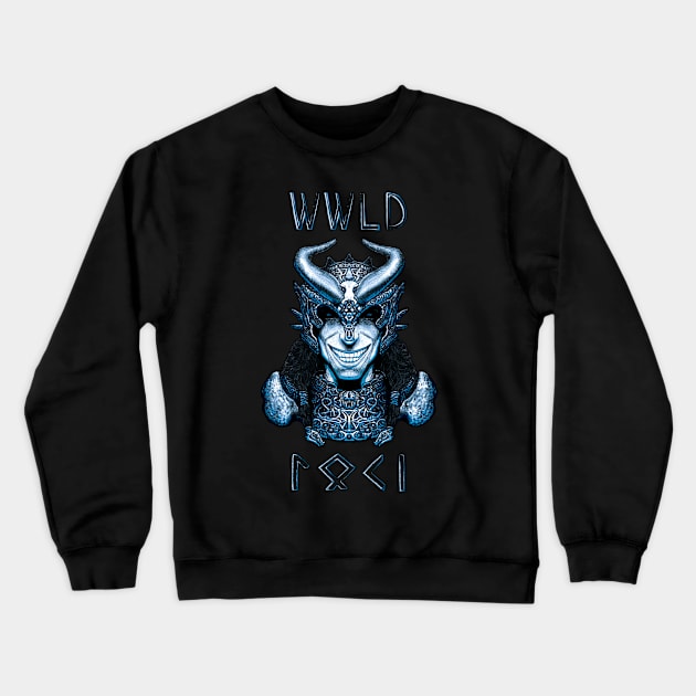 WWLD (blue) Crewneck Sweatshirt by ArtistUndone 